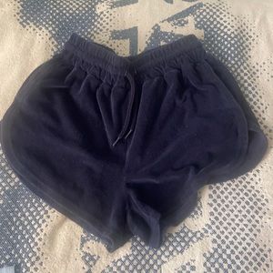 Navy blue cotton sweatshorts